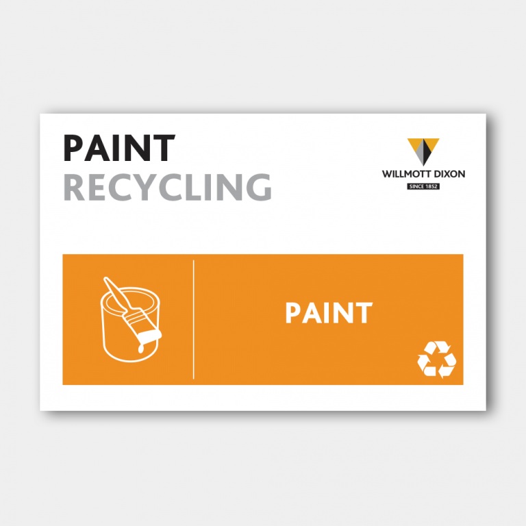 Paint Recycling Skip Sign Construction