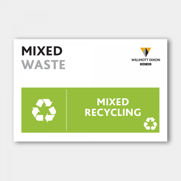 Mixed Waste Skip Sign Construction