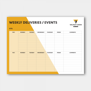 Weekly Deliveries / Events